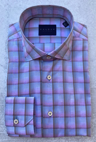 Calder Plaid Sportshirt With Pink