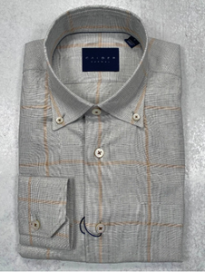 Calder Gray Peached Flannel Twill Shirt