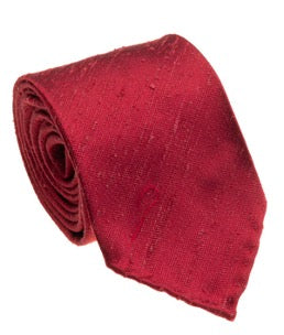 Red Silk Shantung Tie