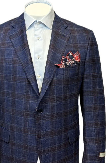 SC - Blue Plaid - Wool/Silk