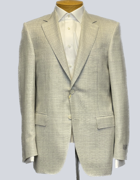 Canali Light Gray Wool and Silk Sportcoat