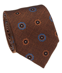 Geoff Nicholson for Guffey's Rust Blue Silk Cotton Tie
