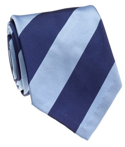 Geoff Nicholson for Guffey's Navy Light Blue Silk Cotton Tie