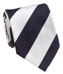 Geoff Nicholson for Guffey's Navy White Silk Cotton Tie