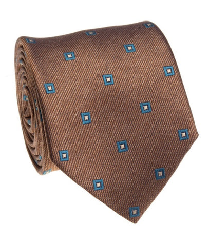 Geoff Nicholson for Guffey's Brown Blue Silk Tie