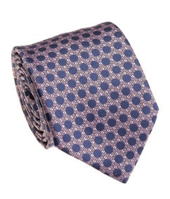 Geoff Nicholson Navy Pink Silk Tie