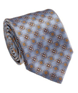 Blue Orange Silk Tie