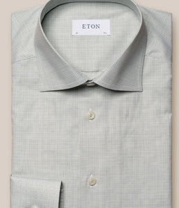 Eton Light Green Check Signature Oxford Shirt