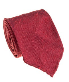 Geoff Nicholson for Guffey's of Atlanta Red Silk Shantung Tie