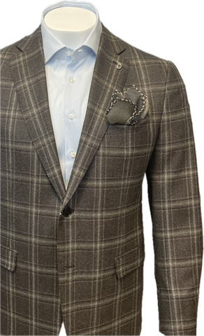 Brown Plaid Sport Coat