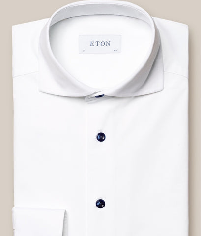 Eton White Four-Way Stretch Shirt